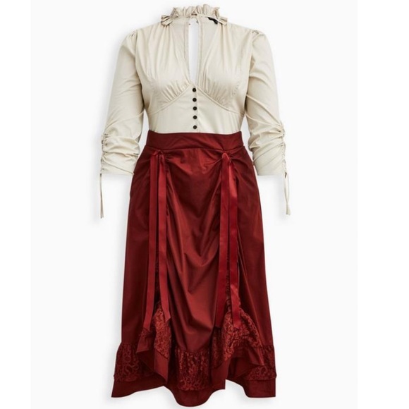 Torrid Halloween Costume Poplin Steampunk Dress - Picture 5 of 5